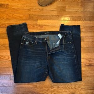Express dark blue jeans.